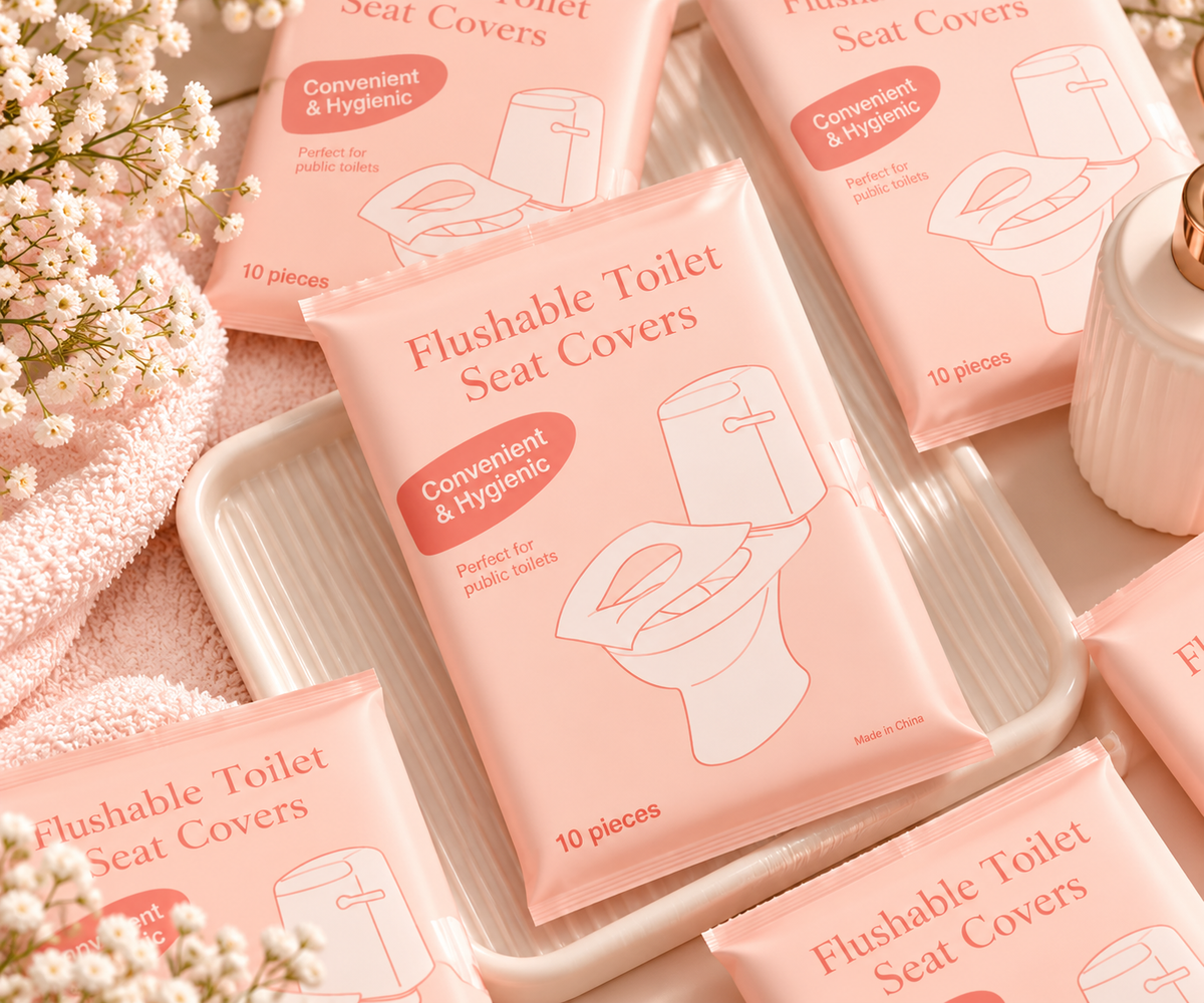 FLUSHABLE TOILET SEAT COVERS